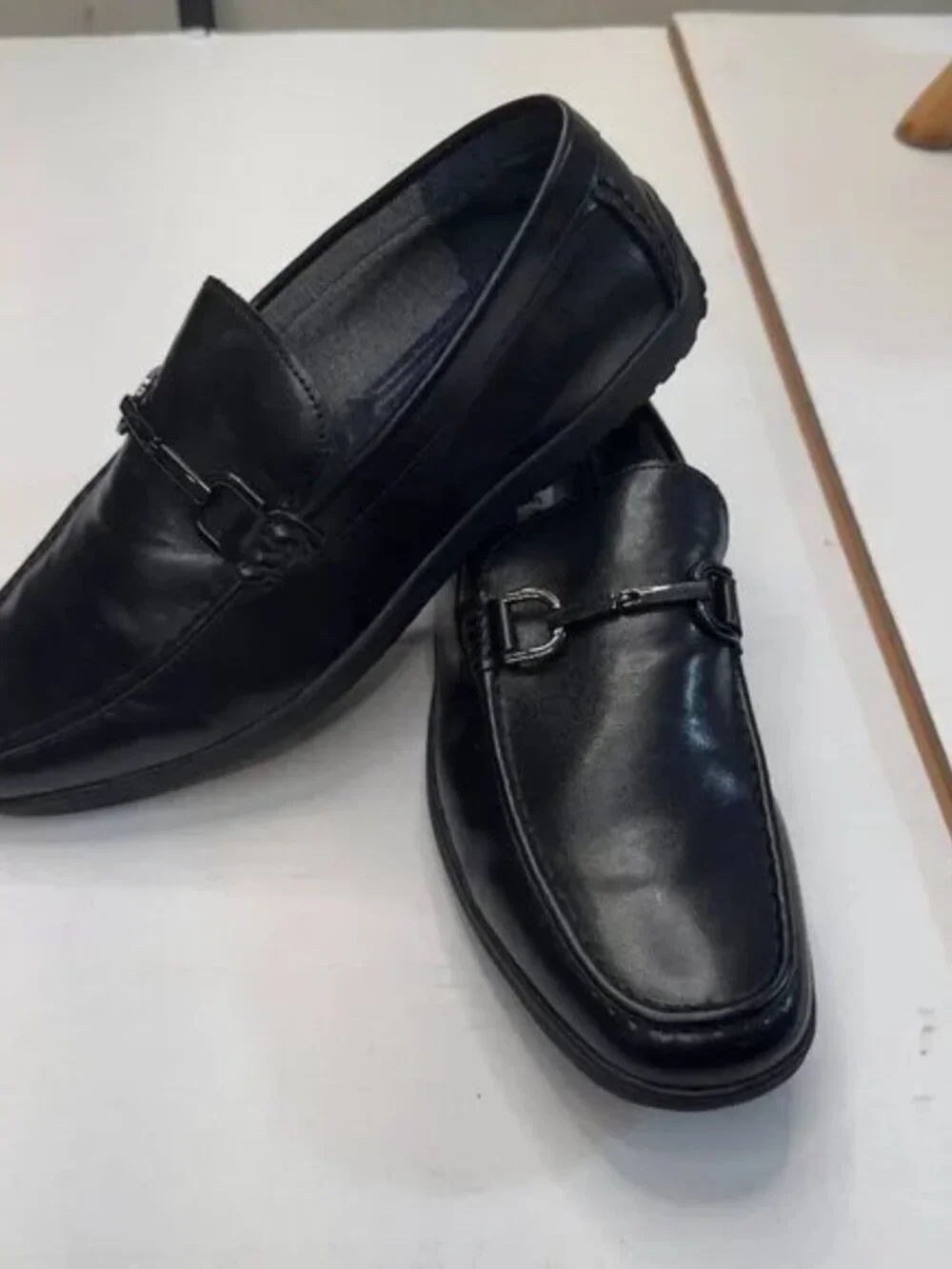 Steve Madden P-Pellea PU Uppers Slip-on Rubber Soles Loafers Black Size 10M